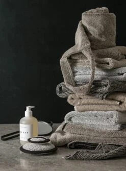 Handtuch Leinen-Frottee 70x140 Cm, Natur / Schwarz -Einrichtungsgeschäft axlings handtuch leinen frottee 7 1