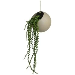 AYTM Globe Hängetopf Ø21x32 Cm, Taupe -Einrichtungsgeschäft aytm globe hanging flowerpot 21x32 cm 8