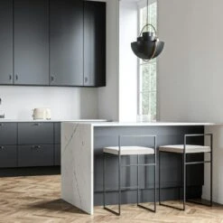 Barhocker Mit Rückenlehne 80 Cm, Schwarz / Beige Samt -Einrichtungsgeschäft department barhocker niedrig hoch ruckenlehne 117