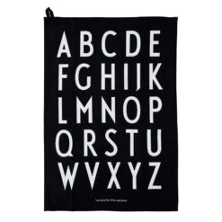 Design Letters Classic Küchenhandtuch 2-er Set, Schwarz